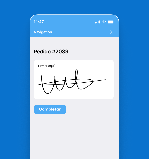 Imagen de la app del conductor