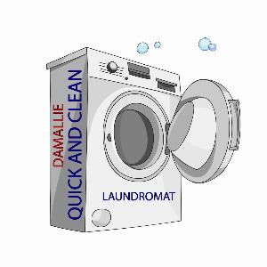 Damallie Quick and Clean Laundromat Logo