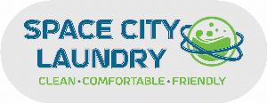 Space city Laundry West Airport Logo