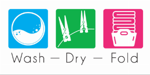 Wash Dry Fold Laundry Logo