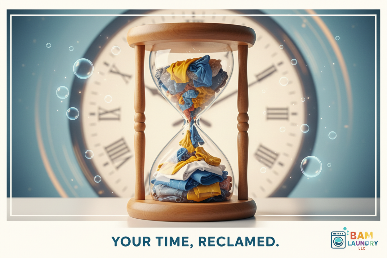 Hourglass filled with laundry