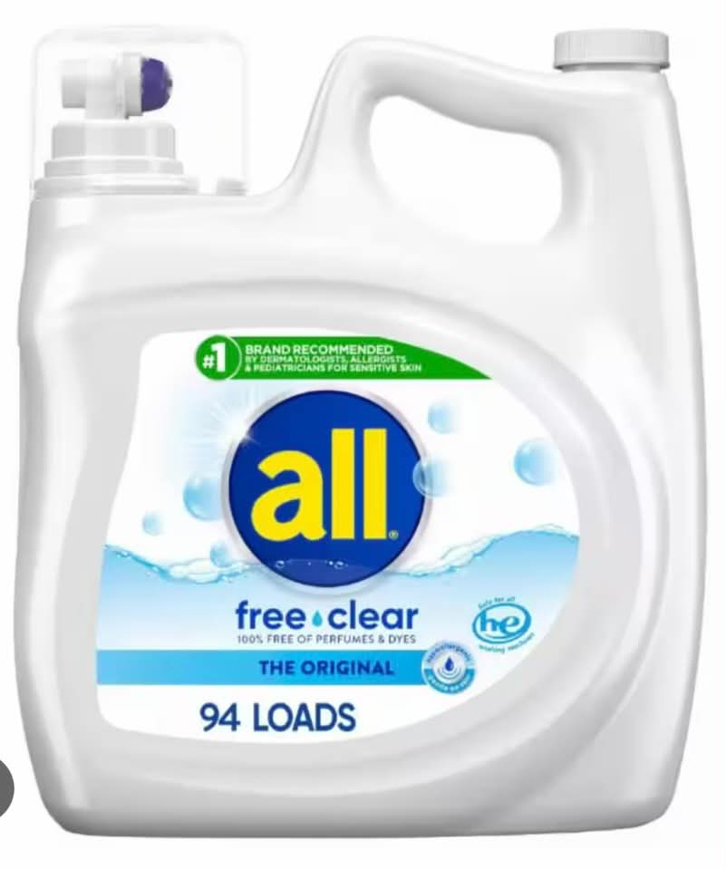 All Free and Clear laundry detergent