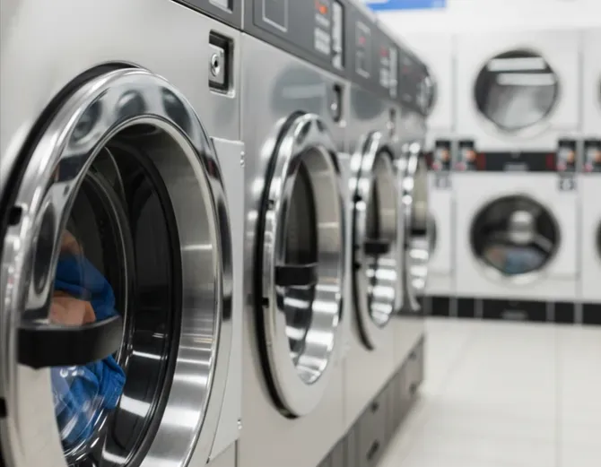 Inside Baskets and Bubbles Laundromat
