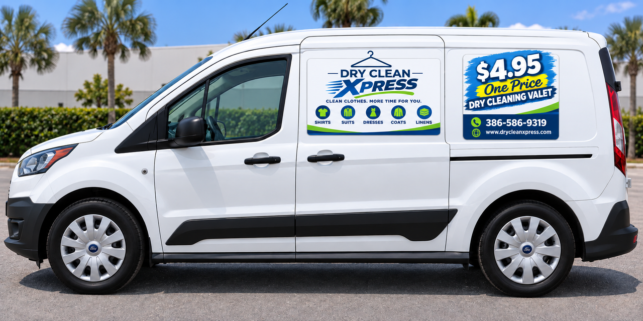 Dry Cleaning Pick Up Van